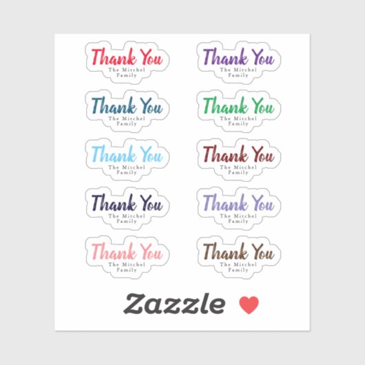 Eigen familie kerstcadeautje Bedankt voor je zakel Sticker (Vel)