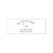 Eigen familienaam Adres Fun Script Rubberstempel (Afrduk)