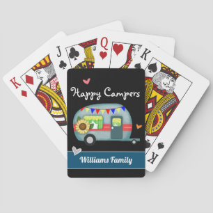 Eigen familienaam Happy Campers Pokerkaarten