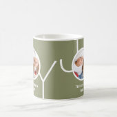 Eigen feestdag kerstfoto groen koffiemok (Center)