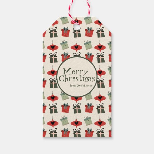 Eigen feestelijke feestdagen in de middeleeuwen cadeaulabel (Voorkant)