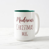 Eigen feestvogel, kerst tweekleurige koffiemok (Voorkant rechts)