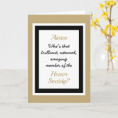 Eigen felicitatiekaart voor Honor Society Kaart (Gele Bloem)