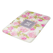 Eigen flessenpatroon oud Roos monogram bonnetje Badmat (Gekanteld)