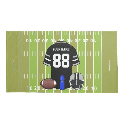 Eigen Football met ijzernet Jersey op het veld Kussensloop (Achterkant)