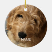 Eigen foto afbeelding afbeelding herdenking kerst keramisch ornament (Achterkant)