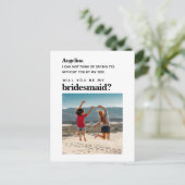 Eigen foto Eenvoudige legant Bridesmaid-conceptkaa Briefkaart (Staand voorkant)