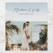 Eigen foto Etiket op flesfles Birthday Weddenschap (Enkel label)