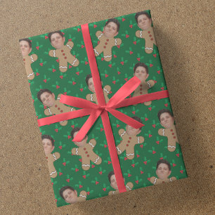 Eigen foto Gingerbrood voor kerstmis Cadeaupapier