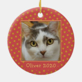 Eigen foto-herdenkingskerst keramisch ornament (Achterkant)