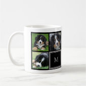 Eigen foto-inklage-monogram-liefdesscript koffiemok (Links)