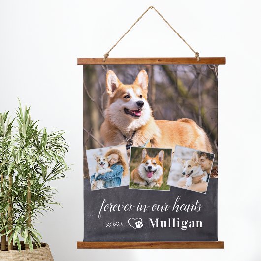Eigen foto van Pet Dog Memorial Sympathie Keepomwi Hangend Wandkleed