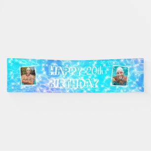 Eigen foto Waterrimpel op basis van de Birthday po Spandoek