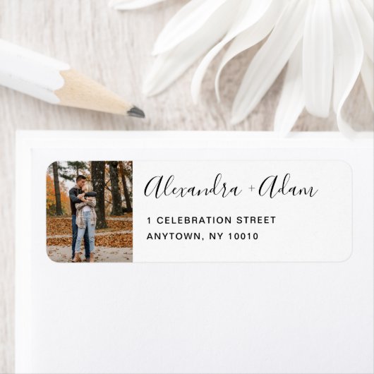 Eigen foto-weduwenlabel voor weduwschap etiket (Insitu)