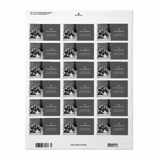 Eigen fotoadreslabel etiket (Full Sheet)