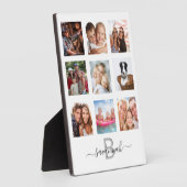 Eigen fotocollage-monogram wit modern fotoplaat (Zijkant)