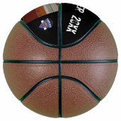 Eigen fotospeler naam nummer team logo zwart basketbal (Rechts)