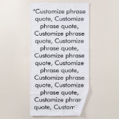 Eigen fragment citeert zwarte witte minimalistisch strandlaken (Voorkant)