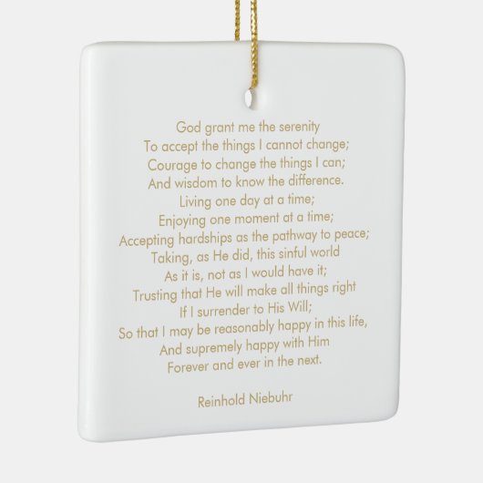 Eigen gebedslied citaat tekst elegant tweezijdig keramisch ornament (Rechts)