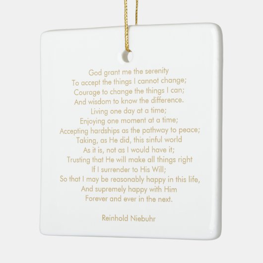 Eigen gebedslied citaat tekst elegant tweezijdig keramisch ornament (Links)