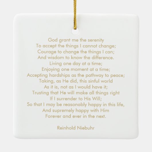 Eigen gebedslied citaat tekst elegant tweezijdig keramisch ornament (Achterkant)