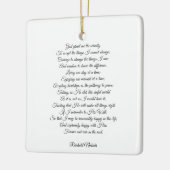 Eigen gebedslied, elegant script keramisch ornament (Links)