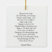 Eigen gebedslied, elegant script keramisch ornament (Achterkant)