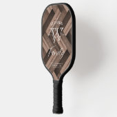 Eigen gezinsleven Monogram Wood Herringbone Patroo Pickleball Paddle (Links)