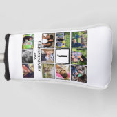Eigen gezinsmonogram 11 Fotocollage Golfheadcover (Voorkant)