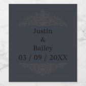 Eigen Gold Name Wine Label Set Wijn Etiket (Enkel label)