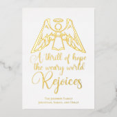 Eigen goud dankzij kerstcadeautjes met kerst folie feestdagenkaart (Voorkant)