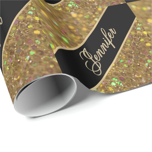 Eigen goudmonogram cadeaupapier (Rol Hoek)