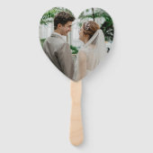 Eigen goudolie Luxe Botanische monogram Matig Handwaaier (Achterkant)