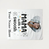 Eigen hartfoto mama met een moederdag wandkleed (Voorkant (horizontaal))