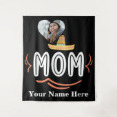 Eigen hartfoto Mexicaanse fiesta moeder Wandkleed (Voorkant)