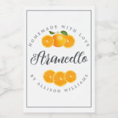 Eigen Homemade Arancello-label Wijn Etiket (Enkel label)