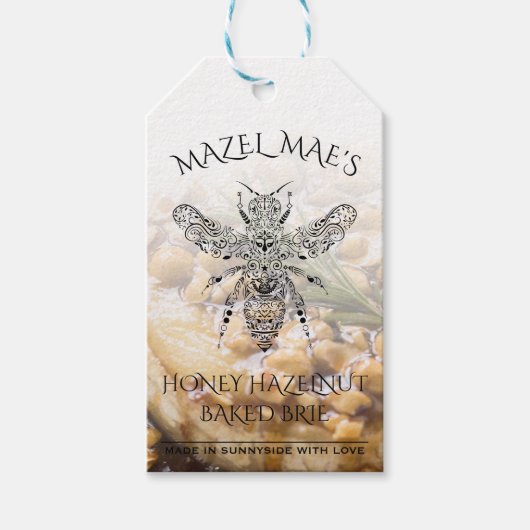 Eigen Homemade Honey Hazelnut Bked Brie Labels Cadeaulabel (Voorkant)