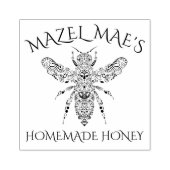 Eigen Homemade-honingetiket Rubberstempel (Afrduk)