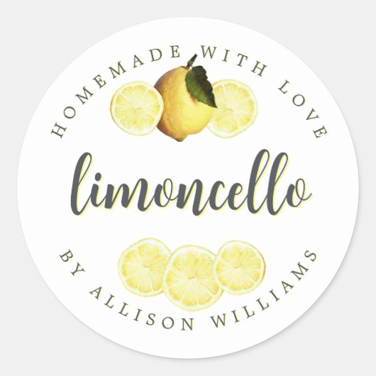 Eigen Homemade Limoncello Label (Voorkant)
