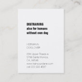 Eigen Hondenhond Afbeelding Visitekaartje (Achterkant)