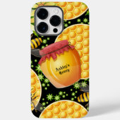 Eigen Honeybee Honeycomb Hoesje-Mate iPhone Case (Achterkant)