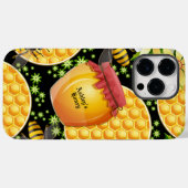 Eigen Honeybee Honeycomb Hoesje-Mate iPhone Case (Achterkant (horizontaal))