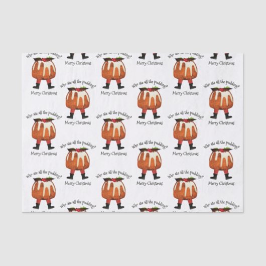 Eigen Humor voor pudding Tissuepapier (Voorkant)