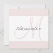 Eigen huwelijksuitnodiging Monogram Kaart (Achterkant)