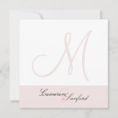 Eigen huwelijksuitnodiging Monogram Kaart (Voorkant)