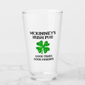Eigen Ierse peubelglazen op St Patrick's Day Glas (Voorkant)