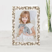 Eigen ivoor Silver Gold Baubles Pattern-feestdag Kaart (Voorkant)