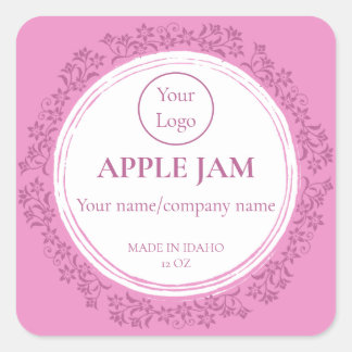 Eigen Jam Jelly voor kleine bedrijven Vierkante Sticker