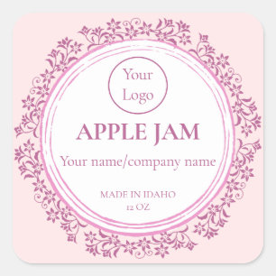 Eigen Jam Jelly voor kleine bedrijven Vierkante Sticker