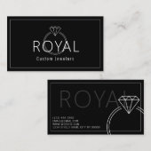 Eigen juwelen, juwelen repareren, winkelen, diaman visitekaartje (Voorkant / Achterkant)